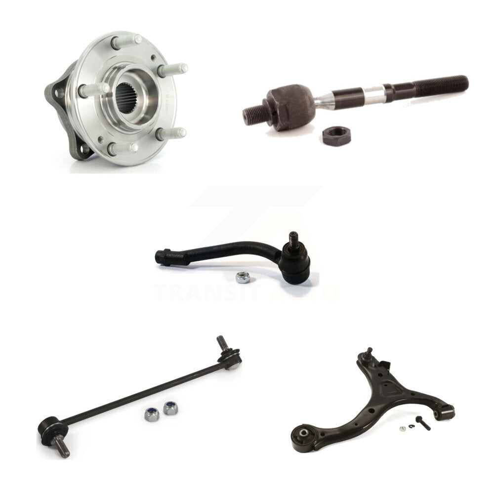 Bearing Lower Control Arm Tie Rod & Link Front Right Kit (5Pc) For Hyundai Santa