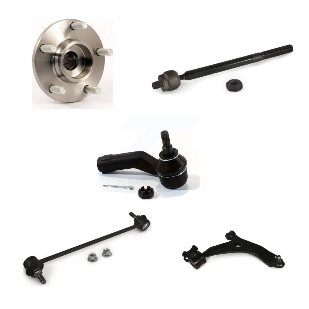 Bearing Lower Control Arm with BJ Tie Rod Link Front Right Kit (5Pc) For Mazda 3