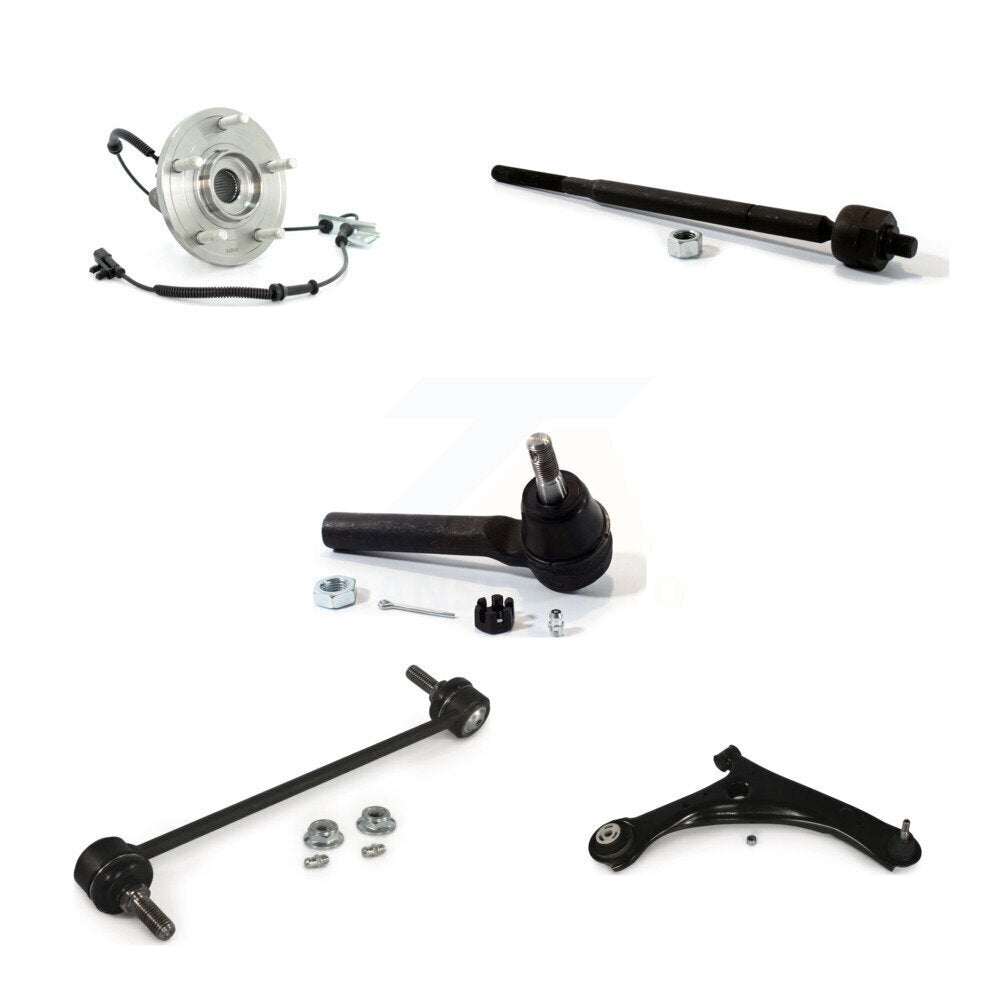 Bearing Lower Arm Tie Rod & Link Front Right Kit (5Pc) For Dodge Grand Caravan