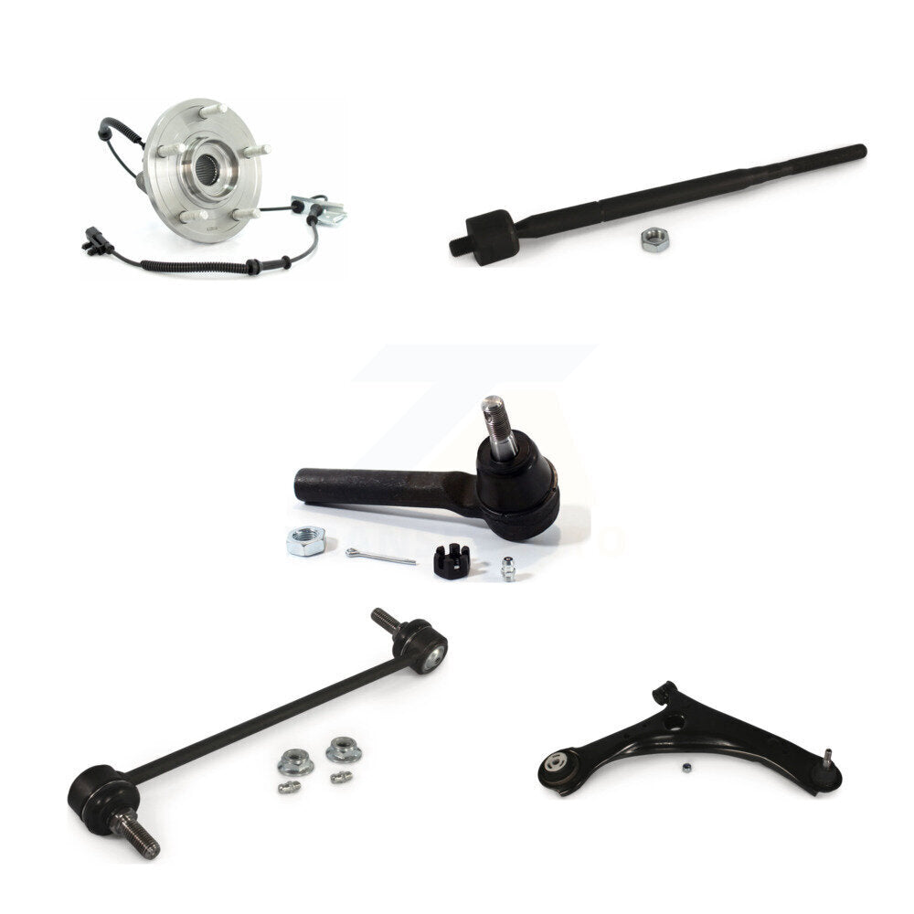Bearing Lower Arm Tie Rod & Link Front Right Kit (5Pc) For Dodge Grand Caravan