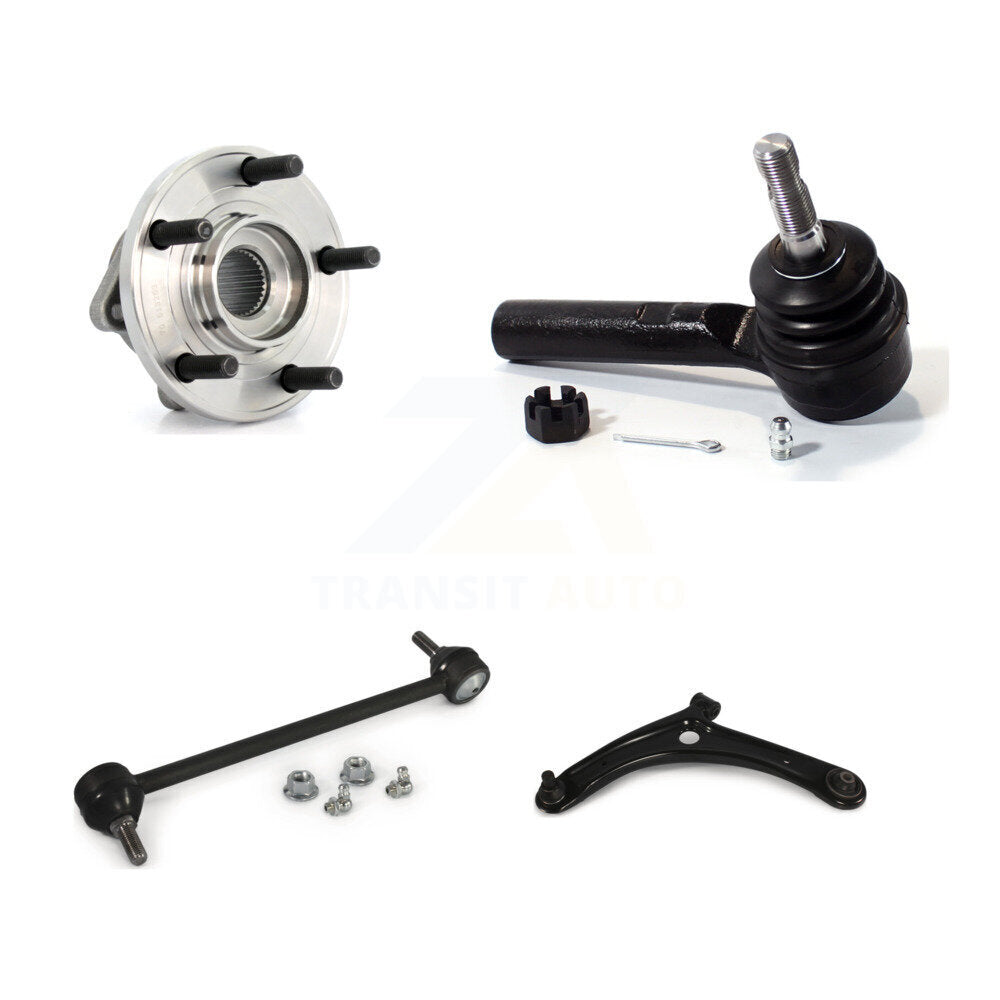 Hub Bearing Lower Arm Outer Tie Rod & Link Front Left Kit For 2009 Dodge Caliber