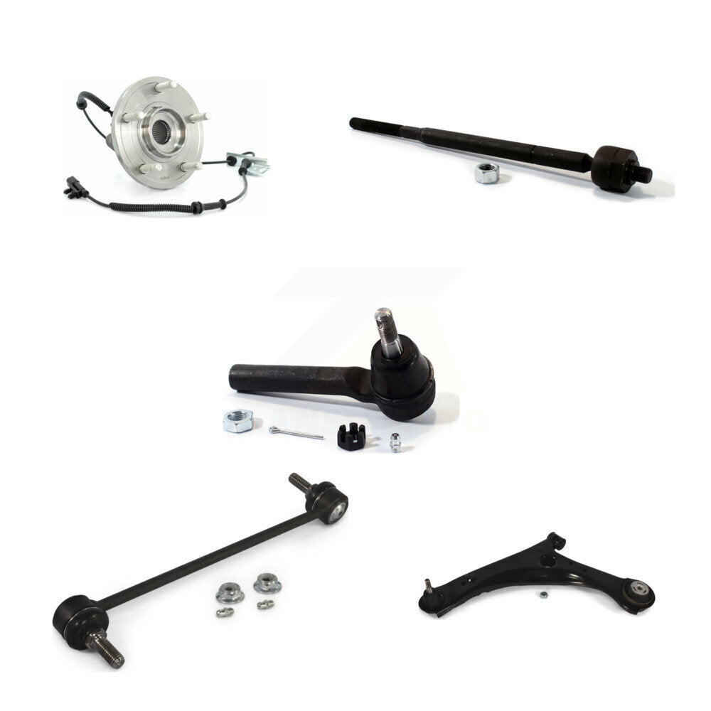 Bearing Lower Arm Tie Rod Link Front Left Kit (5Pc) For Dodge Grand Caravan Town