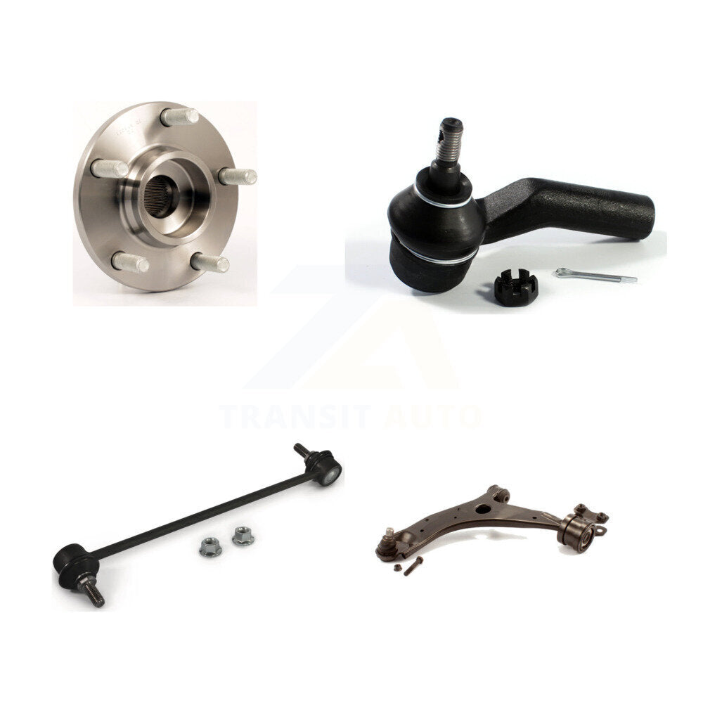 Bearing Lower Control Arm with BJ Outer Tie Rod Link Front Left Kit For Mazda 3