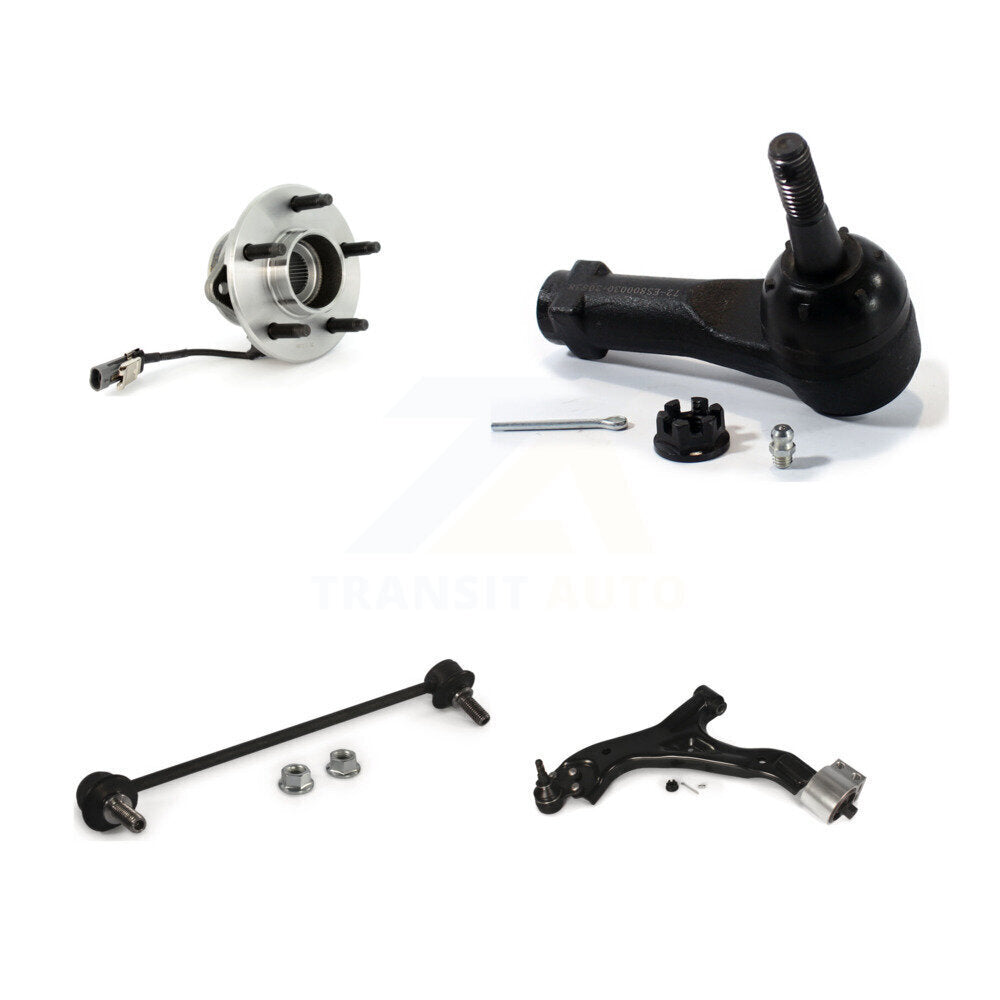 Hub Bearing Lower Control Arm Outer Tie Rod & Link Front Left Kit For Saturn Vue