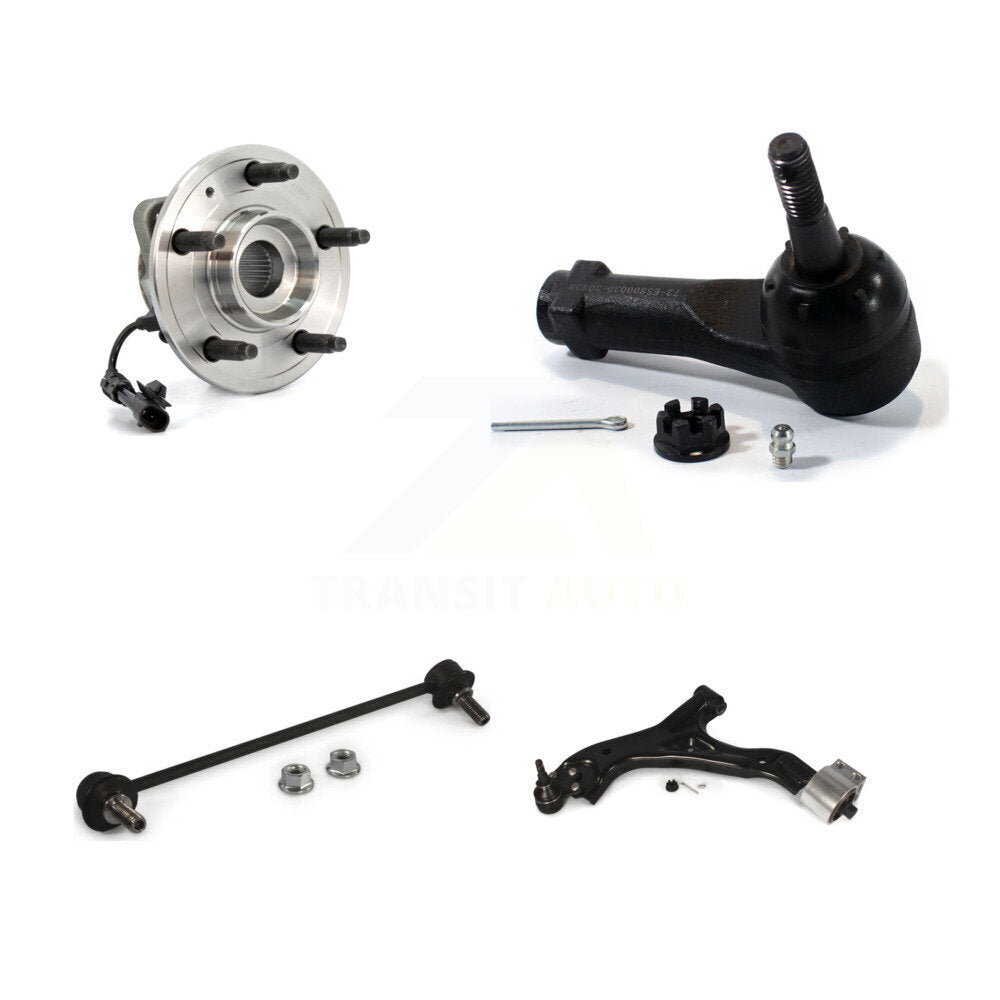 Hub Bearing Lower Control Arm Outer Tie Rod & Link Front Left Kit For Chevrolet