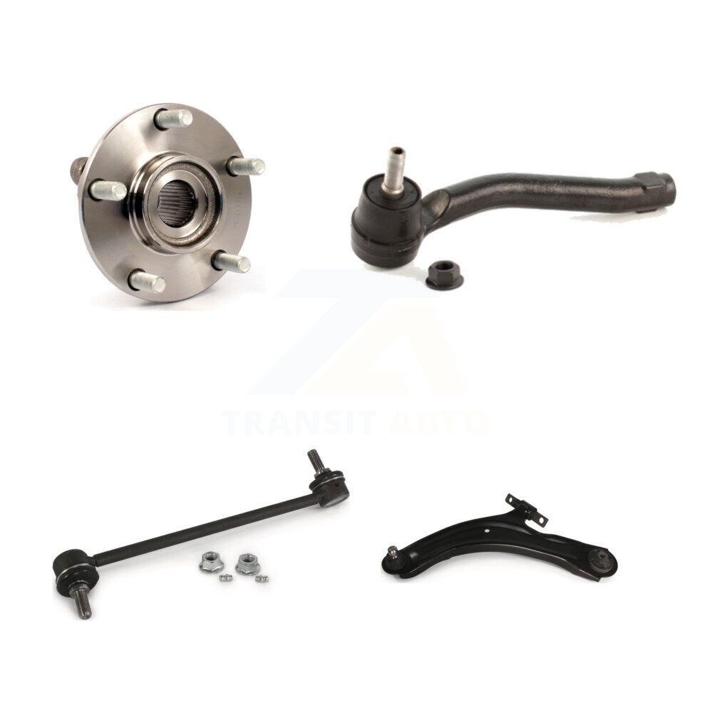 Hub Bearing Lower Arm Outer Tie Rod Link Front Left Kit For Nissan Rogue Select