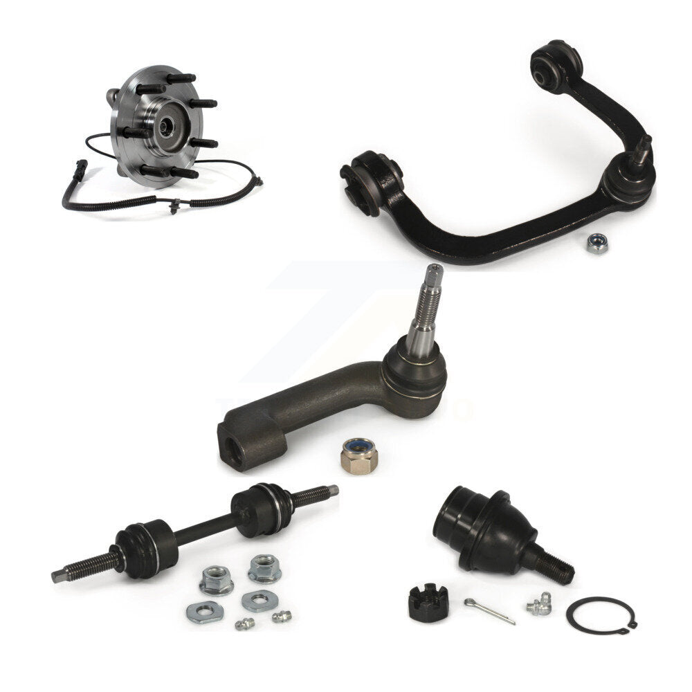 Hub Upper Control Arm Lower Ball Joint Outer Tie Rod & Link Front Right Kit For