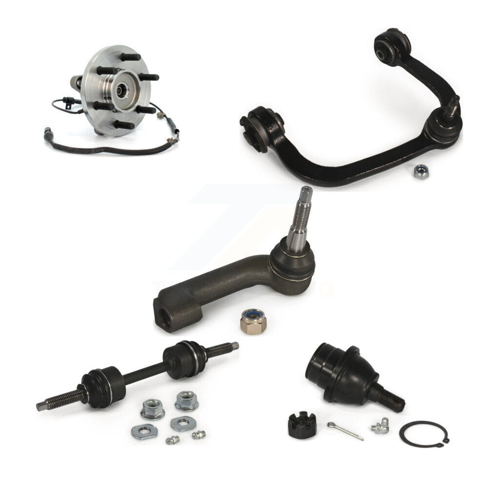 Hub Upper Control Arm Lower Ball Joint Outer Tie Rod & Link Front Right Kit For