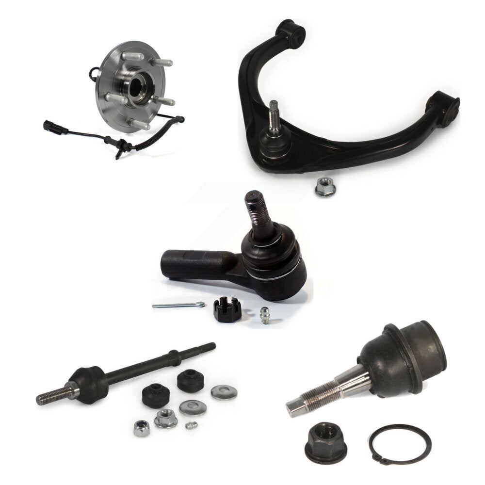 Hub Upper Control Arm Lower Ball Joint Outer Tie Rod & Link Front Right Kit For