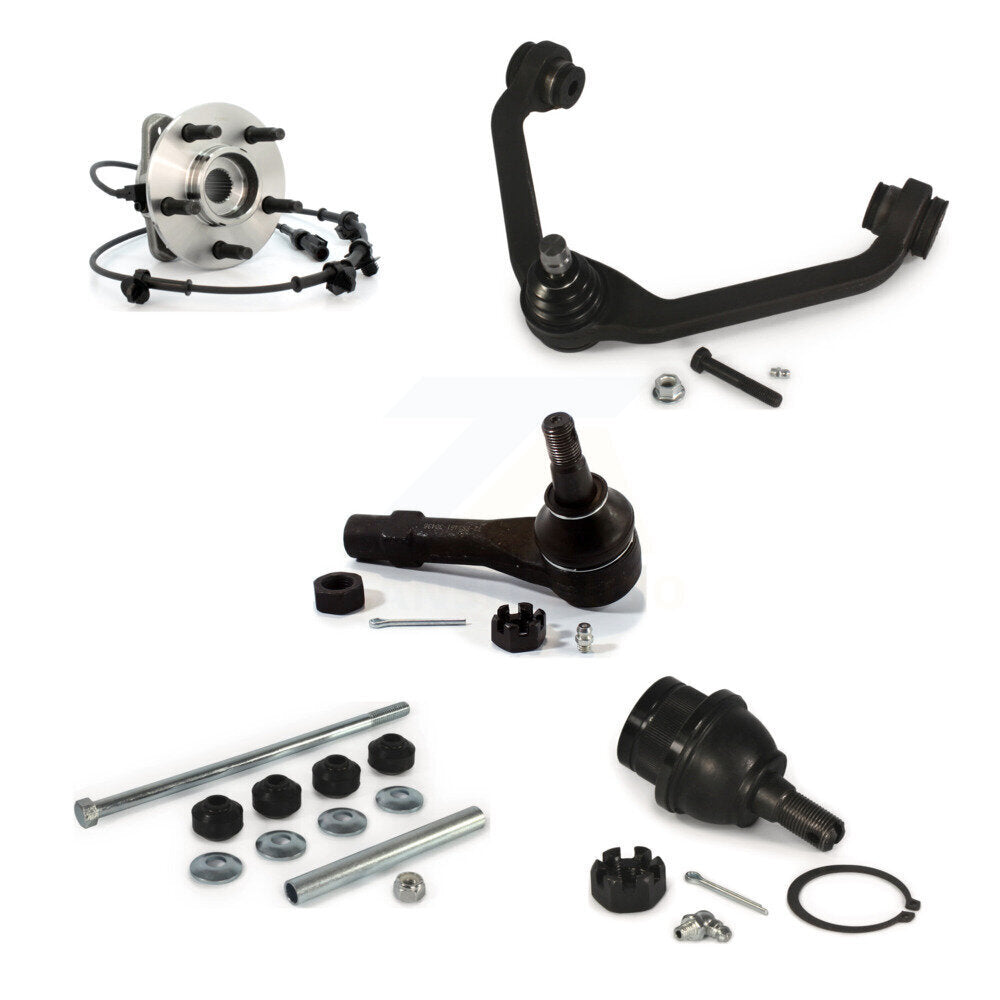 Bearing Upper Arm Lower Ball Joint Outer Tie Rod & Link Front Left Kit For Ford