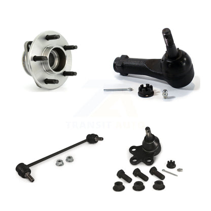 Hub Bearing Lower Ball Joint Outer Tie Rod & Link Front Right Kit For Saturn Vue