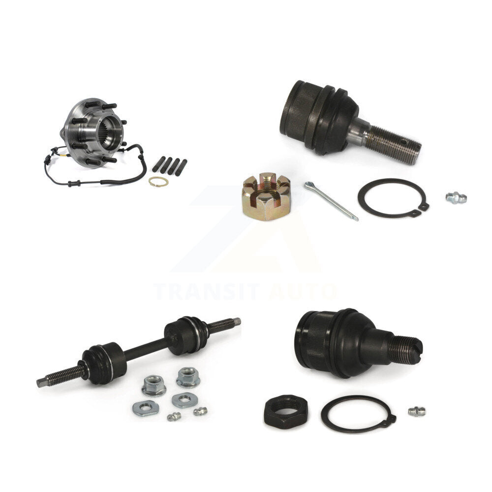 Hub Bearing Upper Lower Ball Joint Link Front Kit For Ford F-350 Super Duty 4WD