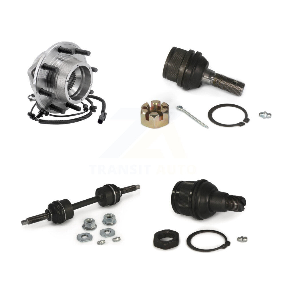 Hub Bearing Upper Lower Ball Joint Link Front Kit For Ford F-350 Super Duty 4WD