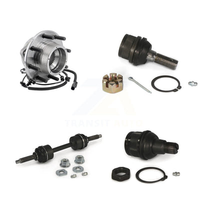 Hub Bearing Upper Lower Ball Joint Link Front Kit For Ford F-350 Super Duty 4WD