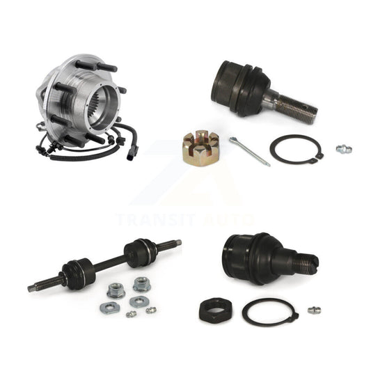 Hub Bearing Upper Lower Ball Joint Link Front Kit For Ford F-350 Super Duty 4WD