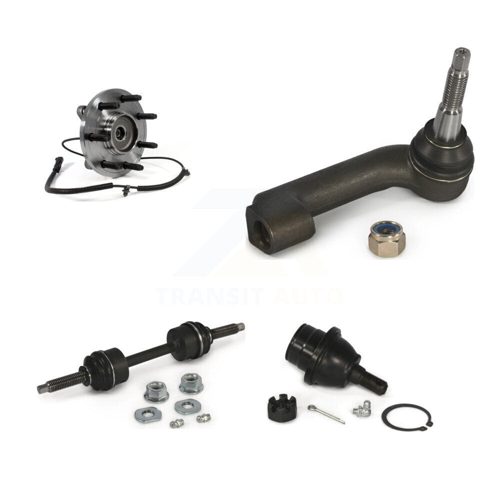 Hub Bearing Lower Ball Joint Outer Tie Rod & Link Front Right Kit For Ford F-150