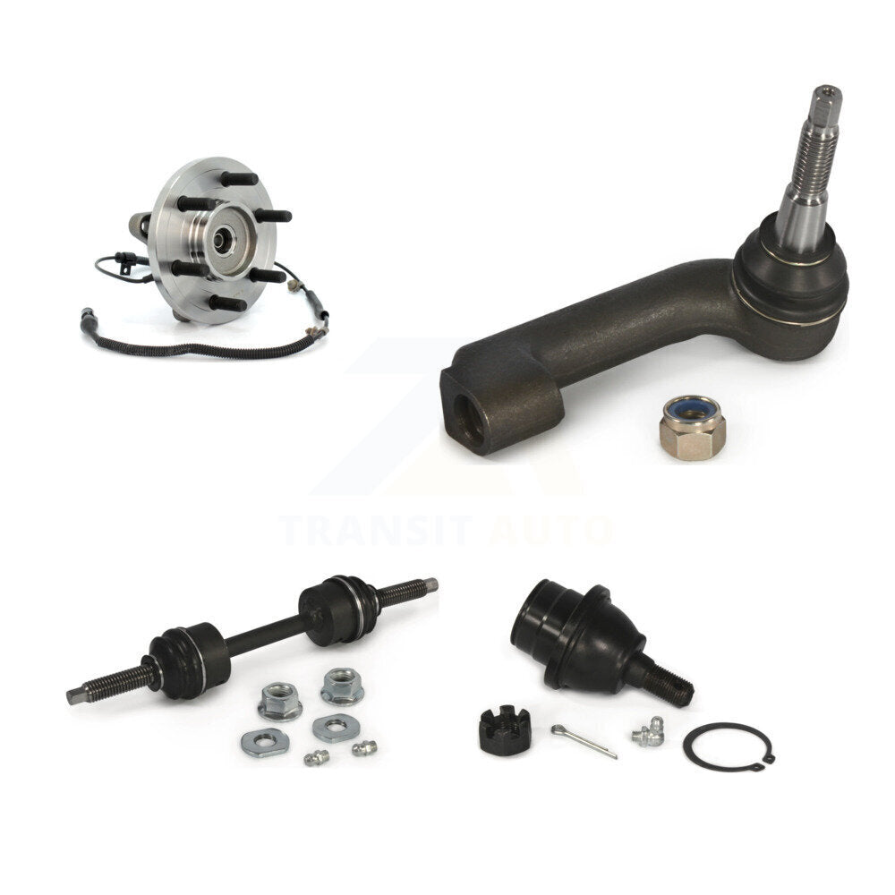 Hub Bearing Lower Ball Joint Outer Tie Rod & Link Front Right Kit For Ford F-150