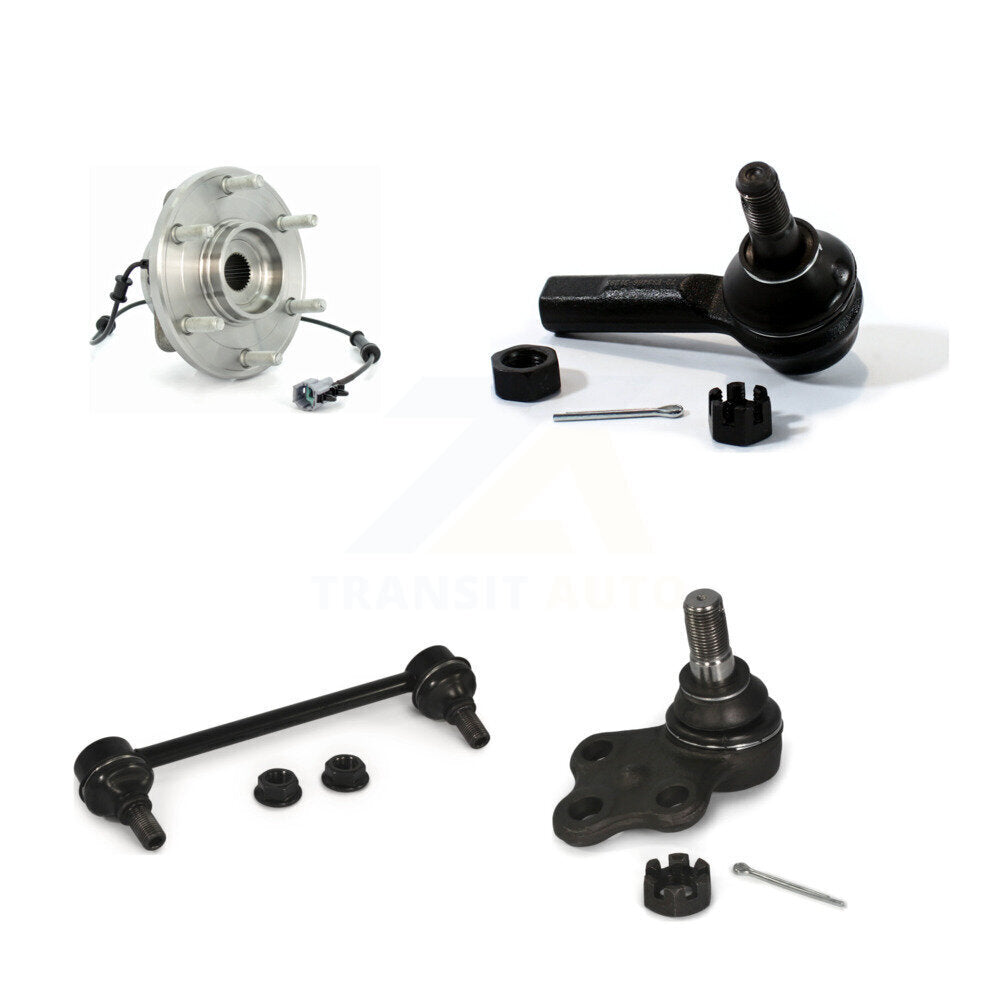 Hub Bearing Lower Ball Joint Outer Tie Rod Link Front Kit For Nissan Pathfinder
