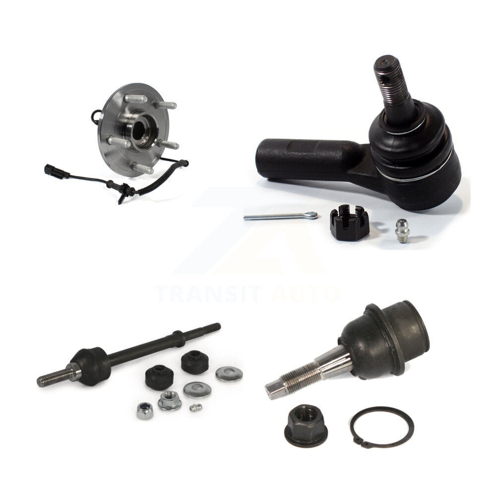 Hub Bearing Lower Ball Joint Outer Tie Rod Link Front Kit For 2012 Ram 1500 4WD