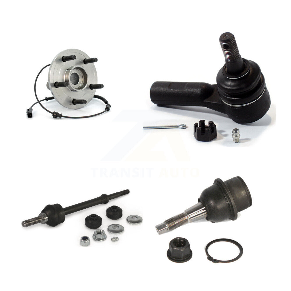 Hub Bearing Lower Ball Joint Outer Tie Rod Link Front Kit For Dodge Ram 1500 4WD