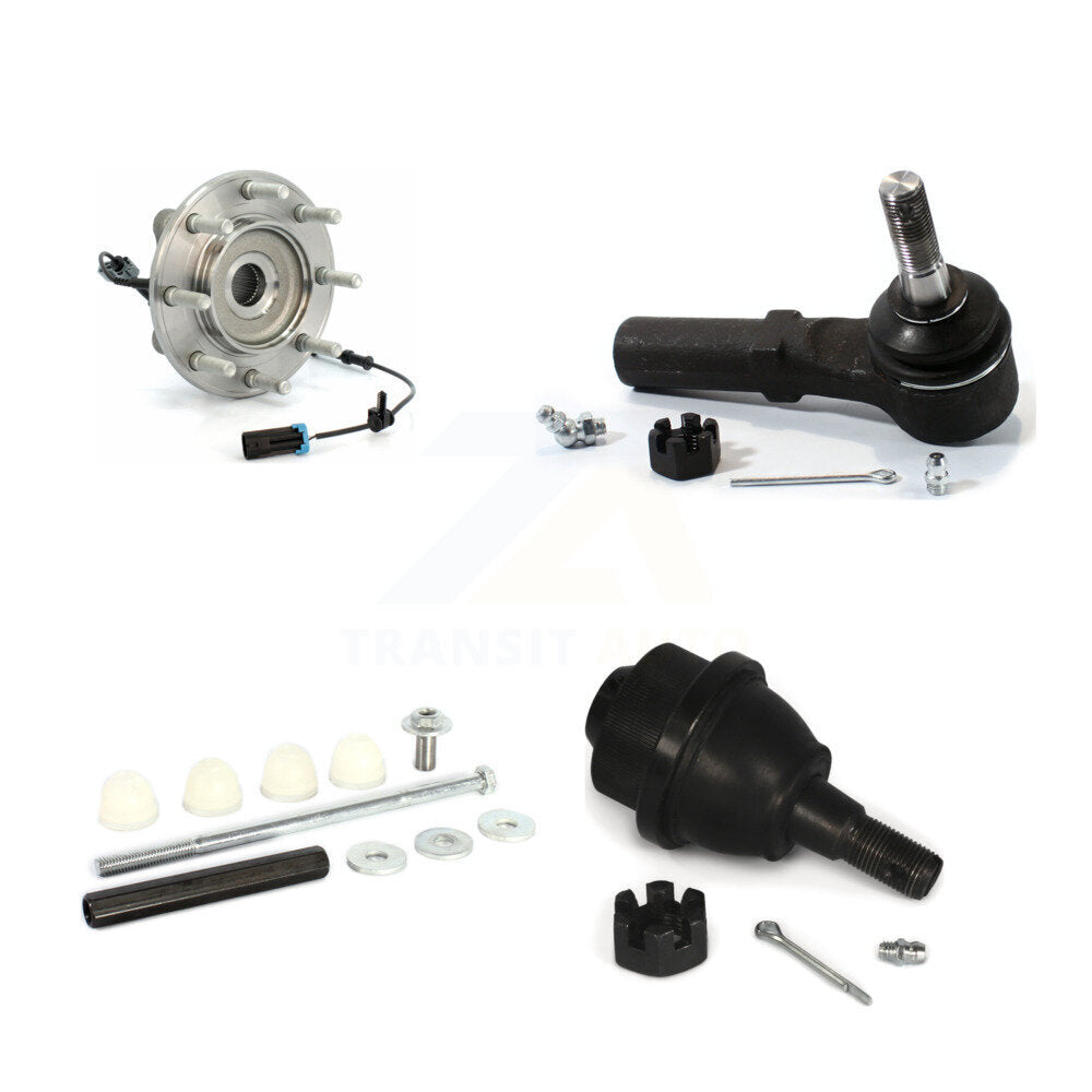 Hub Bearing Lower Ball Joint Outer Tie Rod Link Front Kit For GMC Sierra 3500 HD