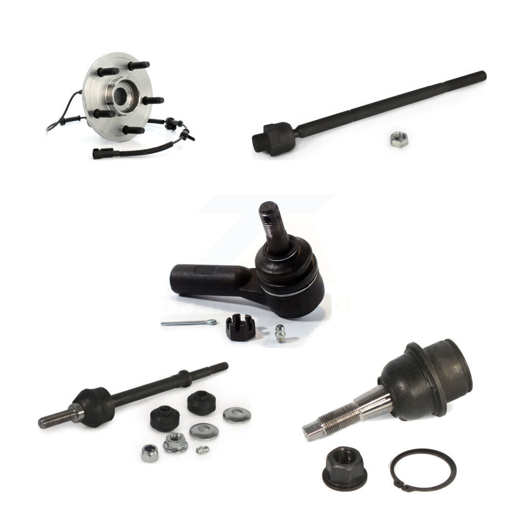 Hub Bearing Lower Ball Joint Tie Rod End Link Front Kit (5Pc) For Dodge Ram 1500
