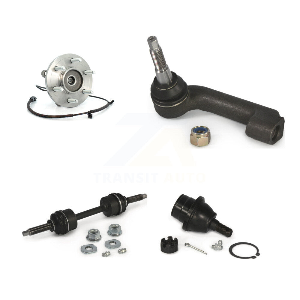 Hub Bearing Lower Ball Joint Outer Tie Rod & Link Front Left Kit For Ford F-150