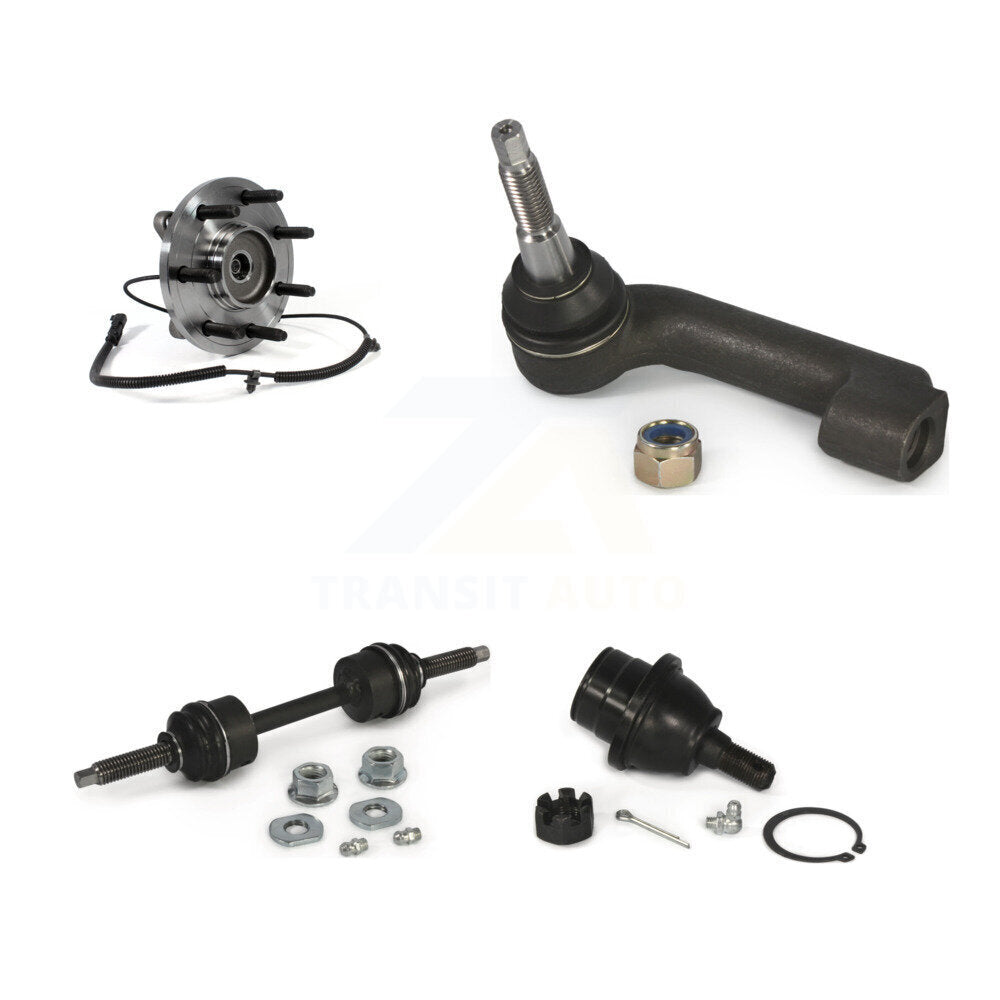 Hub Bearing Lower Ball Joint Outer Tie Rod & Link Front Left Kit For Ford F-150