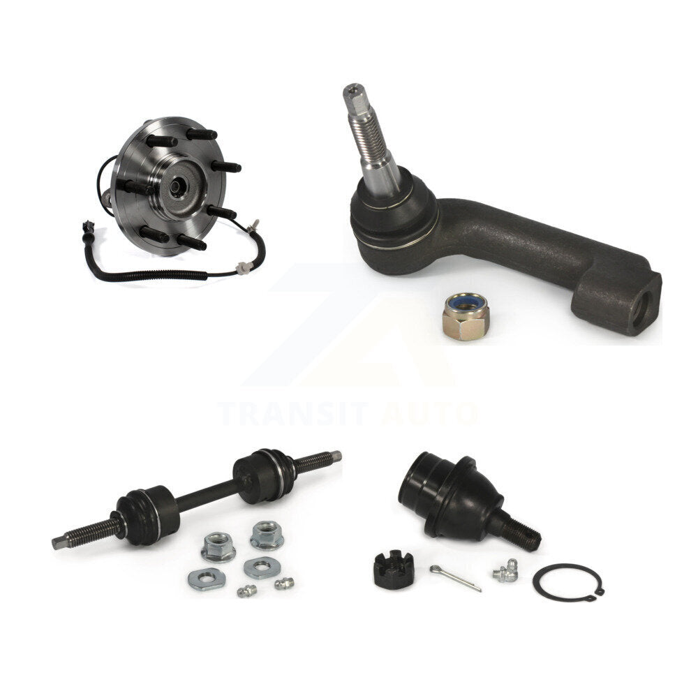 Hub Bearing Lower Ball Joint Outer Tie Rod & Link Front Left Kit For Ford F-150