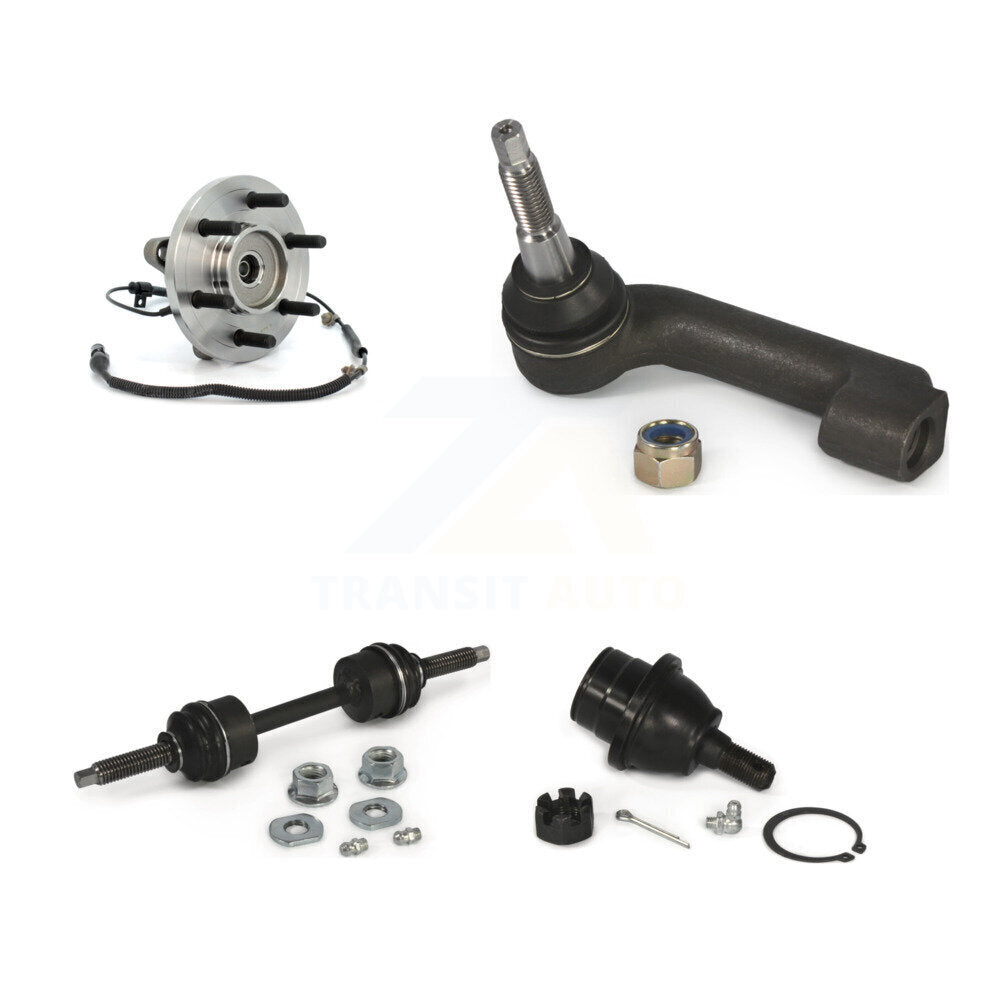 Hub Bearing Lower Ball Joint Outer Tie Rod & Link Front Left Kit For Ford F-150
