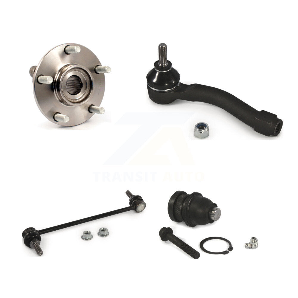 Hub Bearing Lower Ball Joint Outer Tie Rod Link Front Left Kit For Nissan Sentra