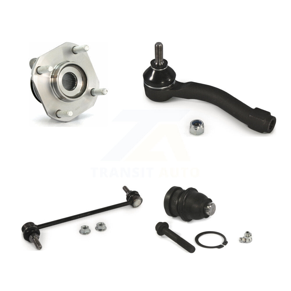 Hub Bearing Lower Ball Joint Outer Tie Rod Link Front Left Kit For Nissan Sentra