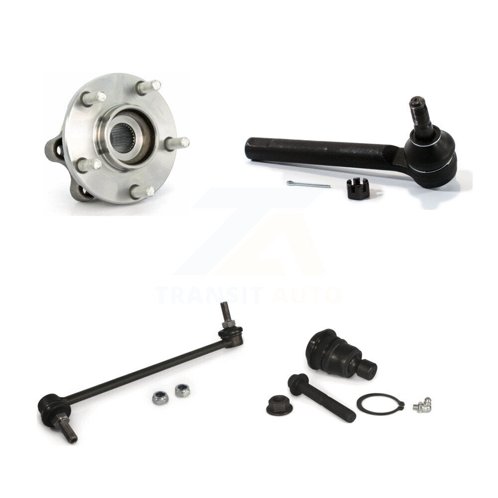 Hub Bearing Lower Ball Joint Outer Tie Rod Link Front Left Kit For Nissan Murano