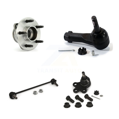 Hub Bearing Lower Ball Joint Outer Tie Rod & Link Front Left Kit For Saturn Vue