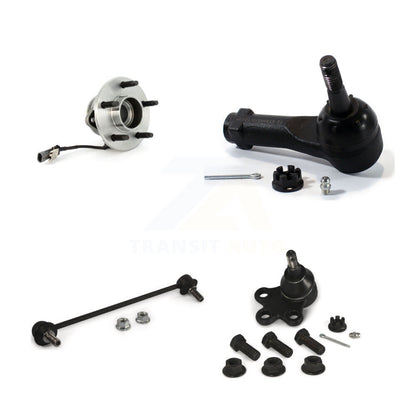 Hub Bearing Lower Ball Joint Outer Tie Rod & Link Front Left Kit For Saturn Vue