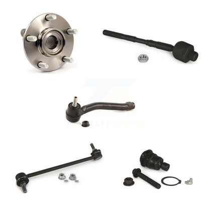 Hub Bearing Lower Ball Joint Tie Rod Link Front Left Kit (5Pc) For Nissan Rogue