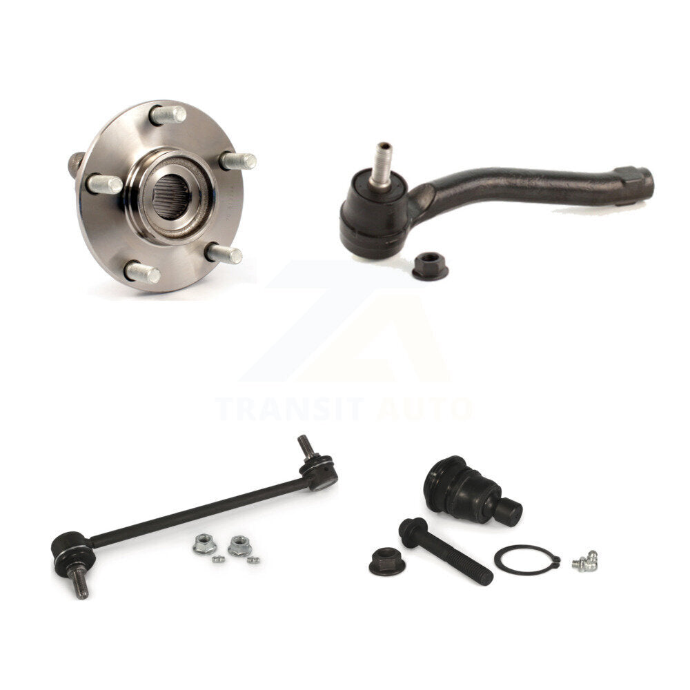 Hub Bearing Lower Ball Joint Outer Tie Rod Link Front Left Kit For Nissan Rogue
