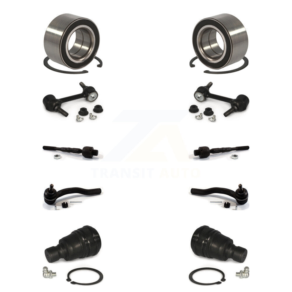 Bearing Lower Ball Joint Outer Inner Tie Rod Link Front Kit (10Pc) For Ford Edge