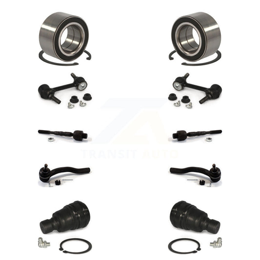 Bearing Lower Ball Joint Outer Inner Tie Rod Link Front Kit (10Pc) For Ford Edge