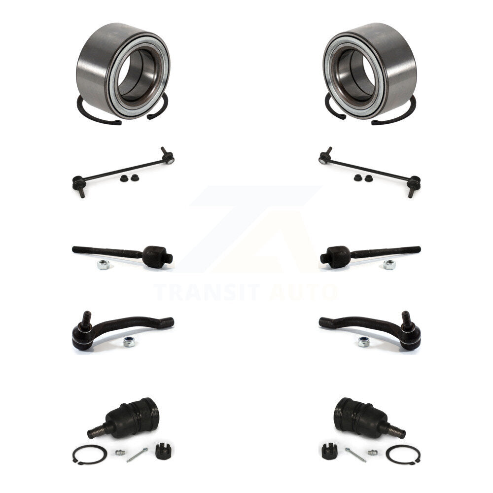 Bearing Lower Ball Joint Outer Inner Tie Rod Link Front Kit (10Pc) For Honda MDX