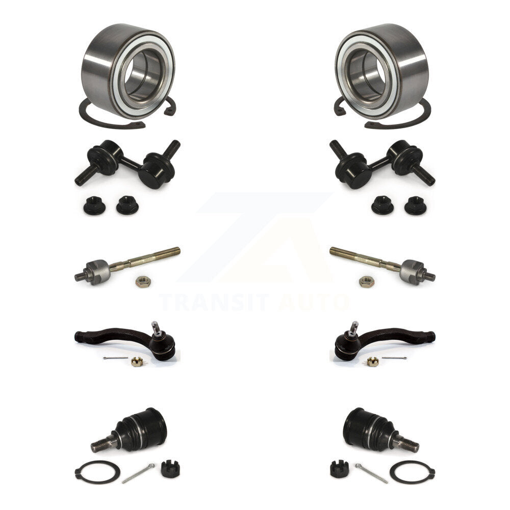 Bearing Lower Ball Joint Outer Inner Tie Rod & Link Front Kit For Honda Civic Si