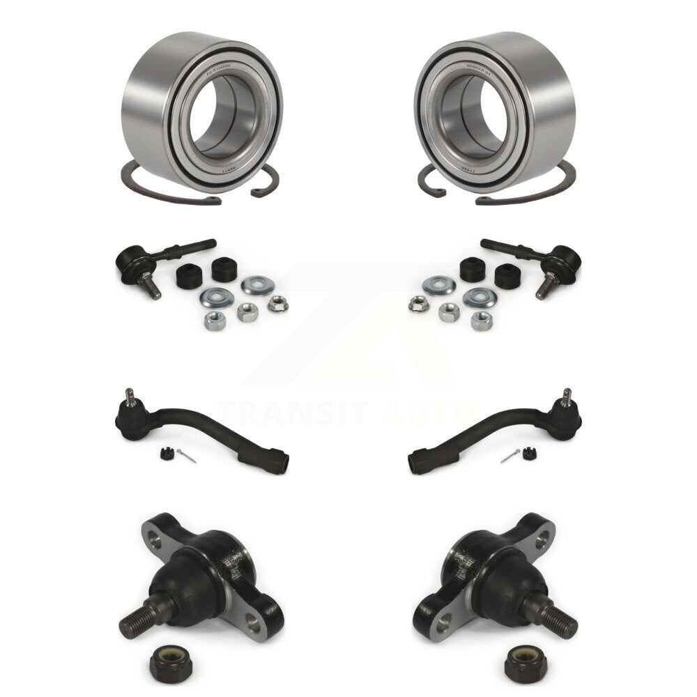 Wheel Bearing Lower Ball Joint Outer Tie Rod Link Front Kit (8Pc) For Kia Optima