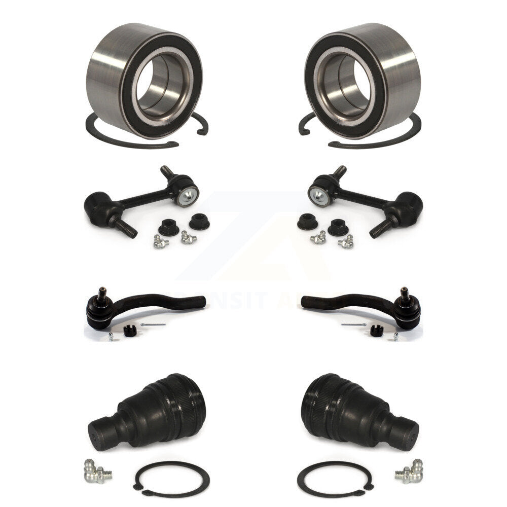 Bearing Lower Ball Joint Outer Tie Rod & Link Front Kit (8Pc) For Ford Edge MKX
