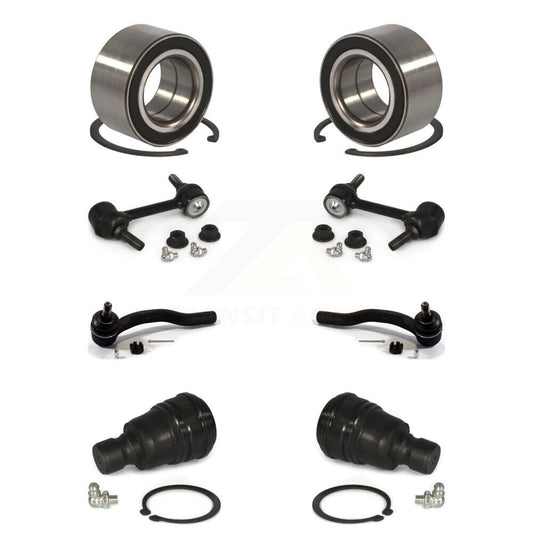 Bearing Lower Ball Joint Outer Tie Rod & Link Front Kit (8Pc) For Ford Edge MKX