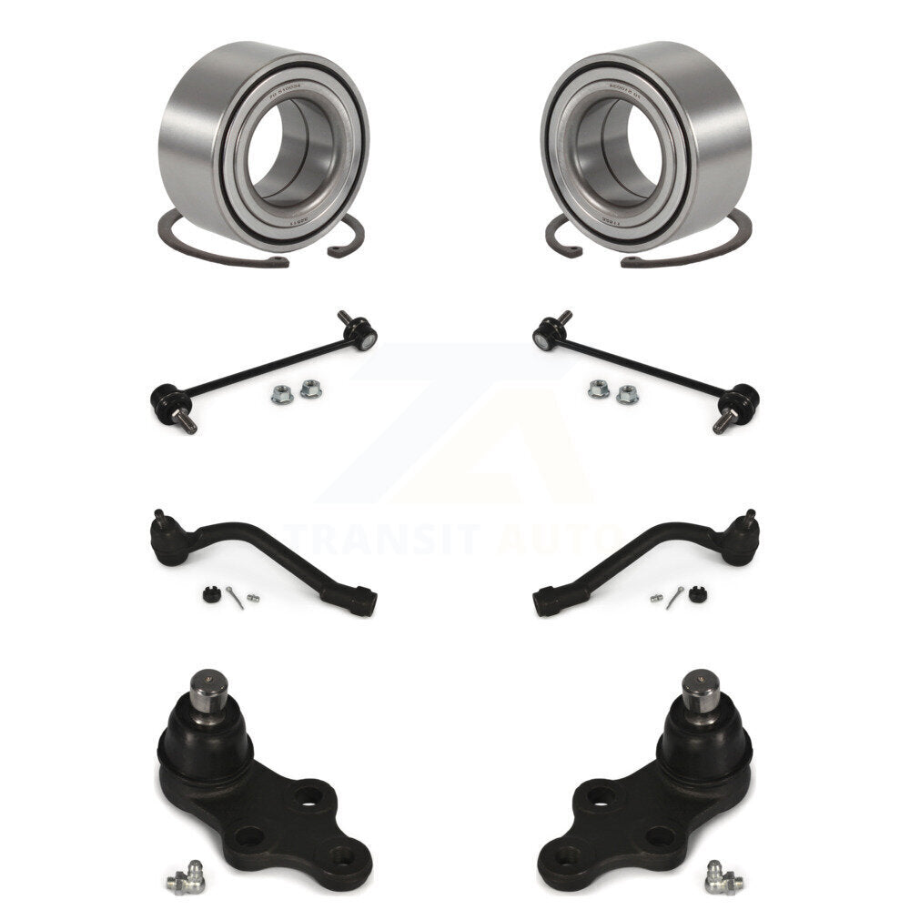 Bearing Lower Ball Joint Outer Tie Rod & Link Front Kit (8Pc) For Hyundai Sonata