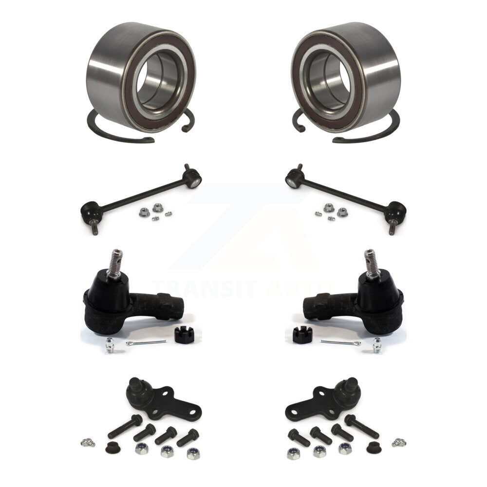 Wheel Bearing Lower Ball Joint Outer Tie Rod Link Front Kit (8Pc) For Ford Focus