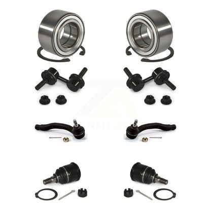 Bearing Lower Ball Joint Outer Tie Rod & Link Front Kit (8Pc) For Honda Civic Si