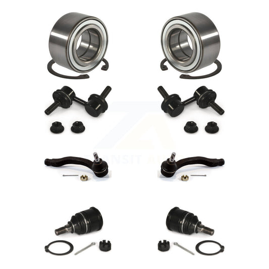 Bearing Lower Ball Joint Outer Tie Rod & Link Front Kit (8Pc) For Honda Civic Si