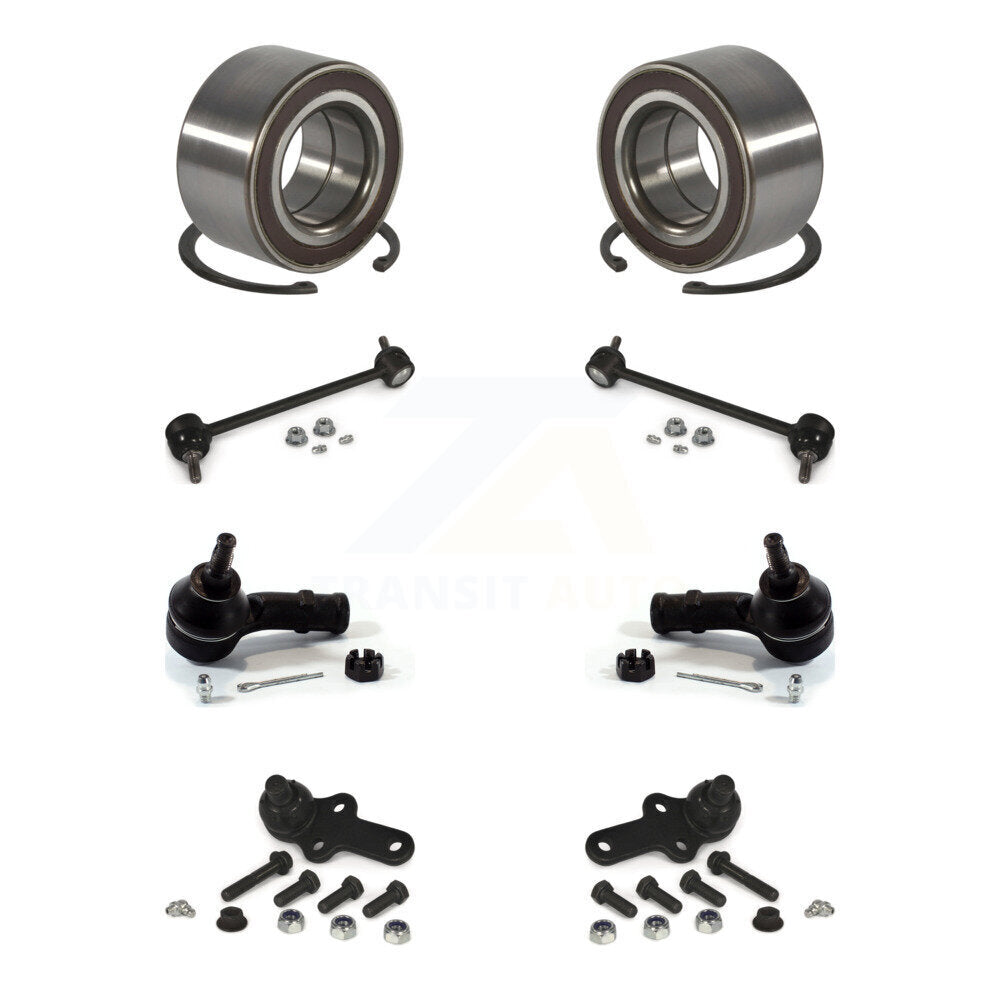 Wheel Bearing Lower Ball Joint Outer Tie Rod Link Front Kit (8Pc) For Ford Focus