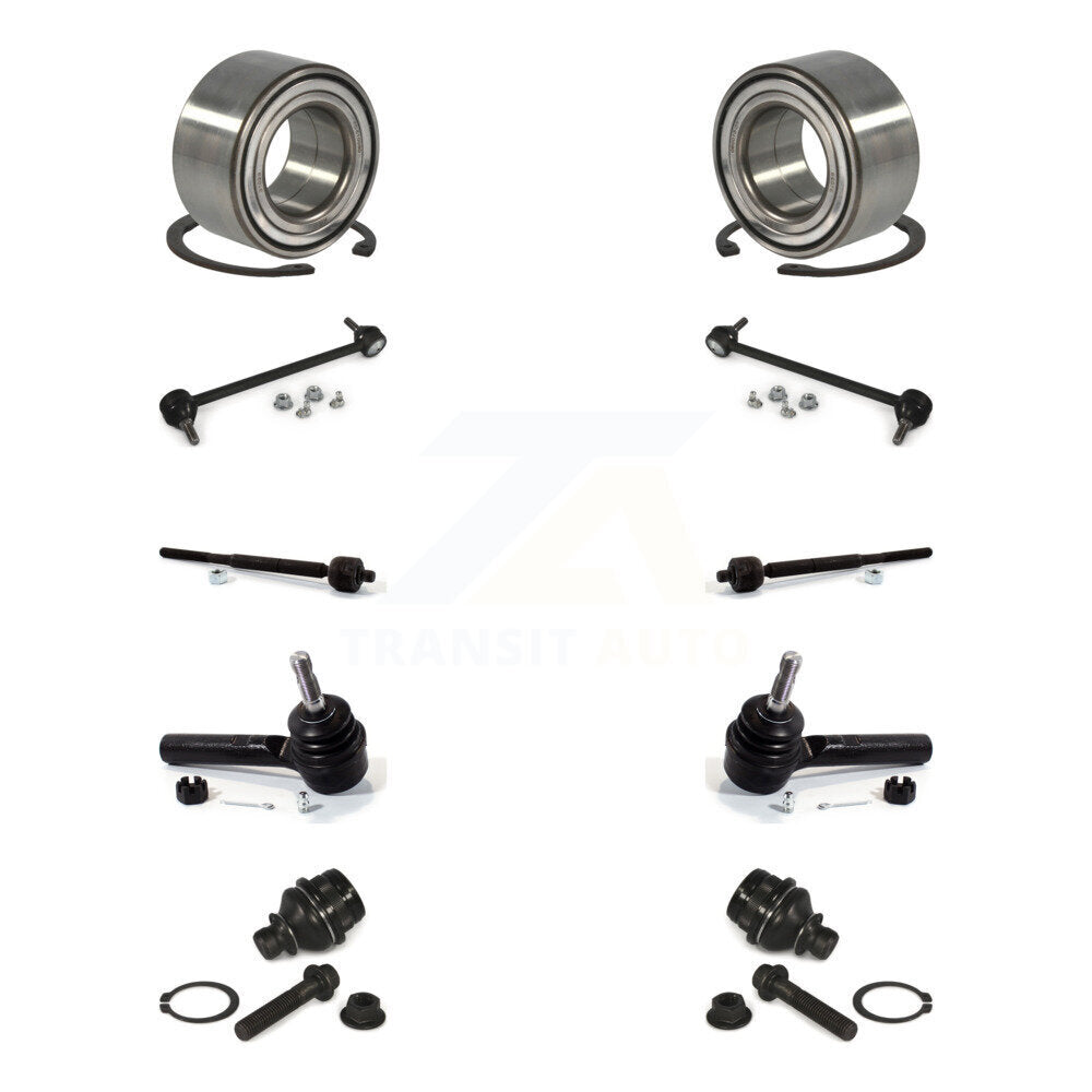 Bearing Lower Ball Joint Outer Inner Tie Rod End Link Front Kit (10Pc) For Jeep